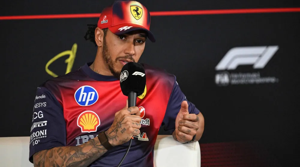 البريطاني لويس هاميلتون سائق فريق فيراري (أ.ف.ب)