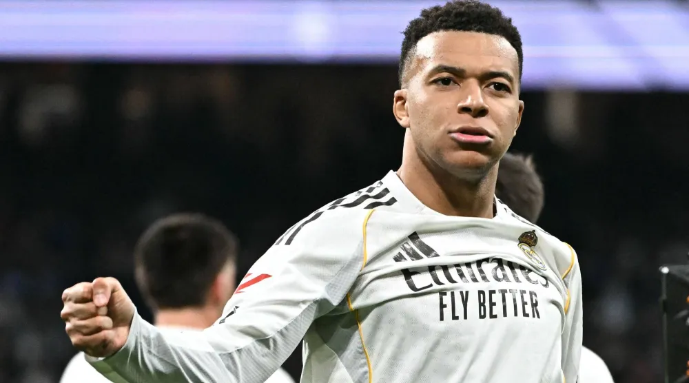 المهاجم الفرنسي لريال مدريد الإسباني كيليان مبابي (أ.ف.ب)