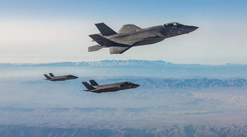 طائرات «إف 35» إسرائيلية (آدير) خلال مشاركتها في العمليات العسكرية ضد إيران (الجيش الإسرائيلي)