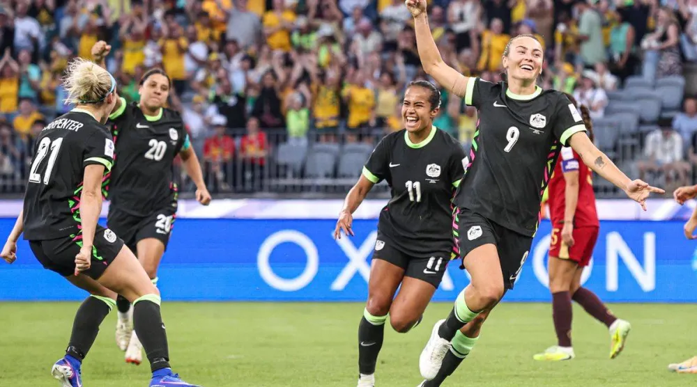 فرحة لاعبات المنتخب الأسترالي (الاتحاد الآسيوي)