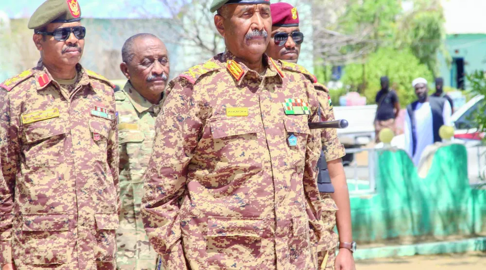 الفريق عبد الفتاح البرهان قائد الجيش السوداني في صورة تعود إلى 10 أبريل 2024 (أ.ف.ب)