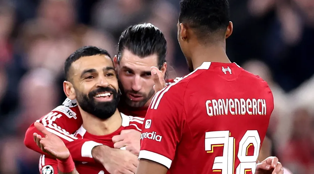 صلاح محتفلا بالهدف (إ.ب.أ)