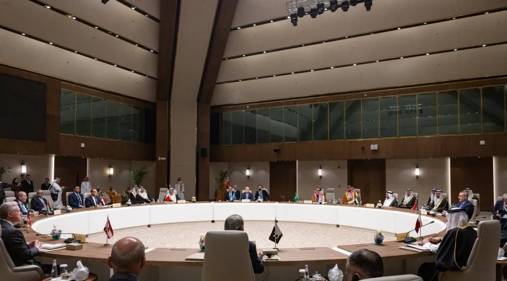 جانب من الاجتماع الوزاري التشاوري في الرياض الأربعاء (الخارجية السعودية)