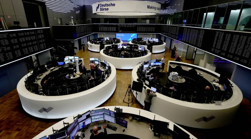 من داخل بورصة فرانكفورت (إ.ب.أ)