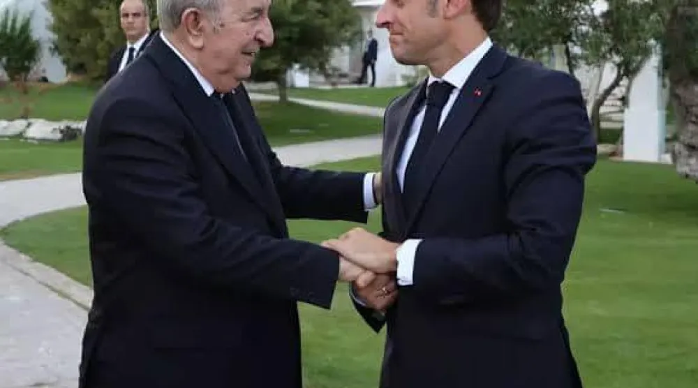 من لقاء سابق بين الرئيسين الجزائري والفرنسي (الرئاسة الجزائرية)