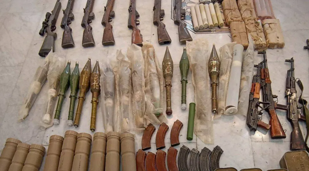 حرس الحدود في جرد فليطة غرب دمشق أحبط محاولة تهريب أسلحة على الحدود السورية - اللبنانية (سانا)