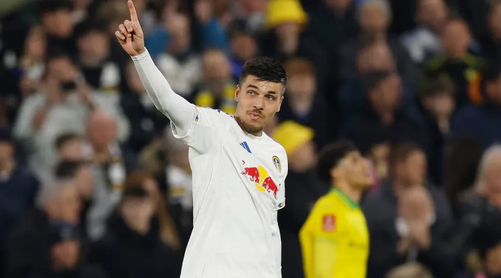 مهاجم ليدز يونايتد الإنجليزي جويل بيرو (رويترز)