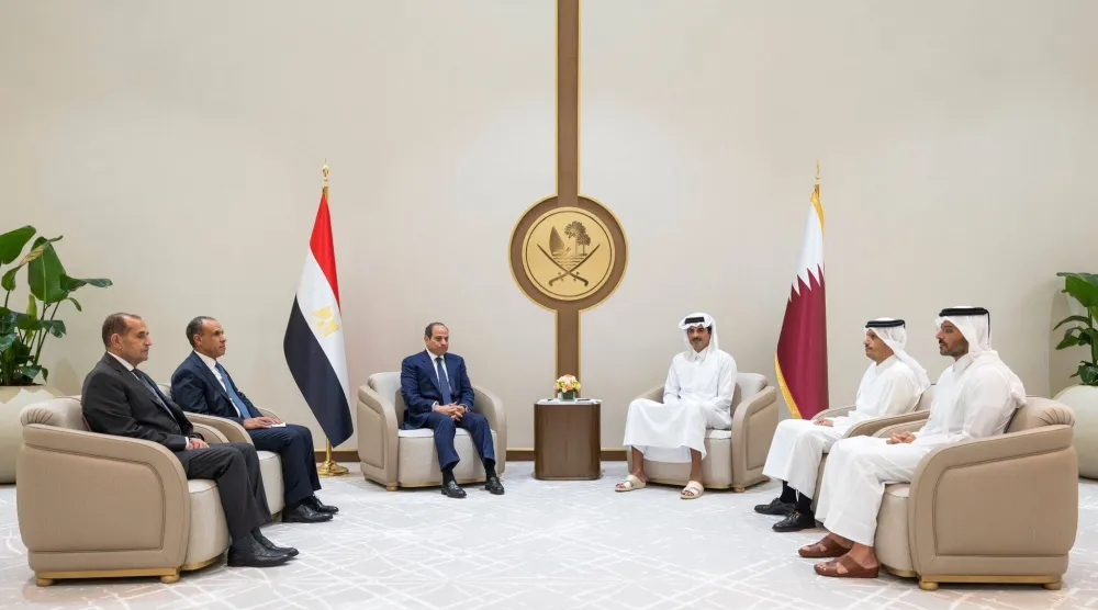 محادثات مصرية - قطرية في الدوحة الخميس لبحث سبل وقف التصعيد العسكري بالمنطقة (صفحة الديوان الأميري القطري على فيسبوك)