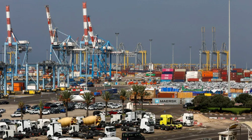 صورة عامة لميناء أشدود في إسرائيل 23 أكتوبر 2023 (رويترز)