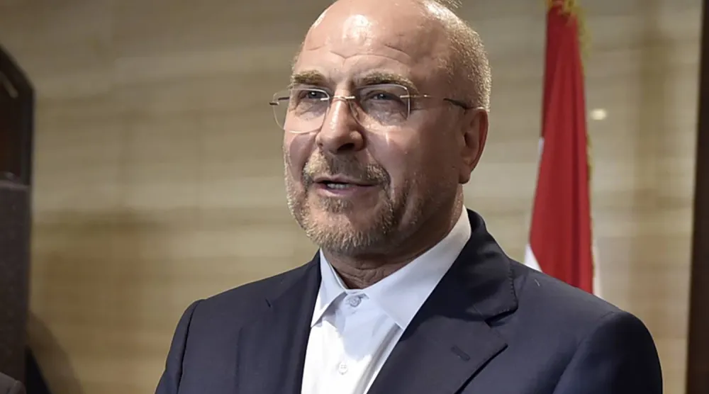 رئيس البرلمان الإيراني محمد باقر قاليباف في صورة تعود إلى عام 2024 (د.ب.أ)