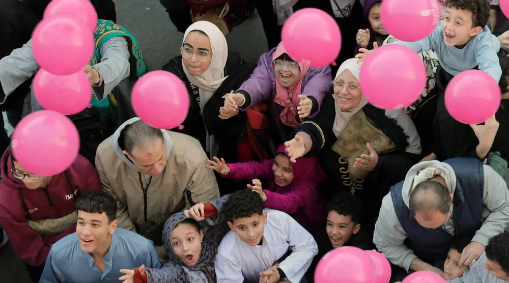 في مصر... بهجة العيد تغلب جميع الاحتمالات (أ.ب)