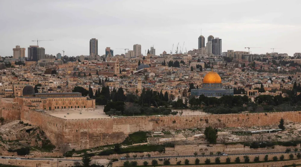 باحة المسجد الأقصى وقبة الصخرة في القدس (أ.ف.ب) 