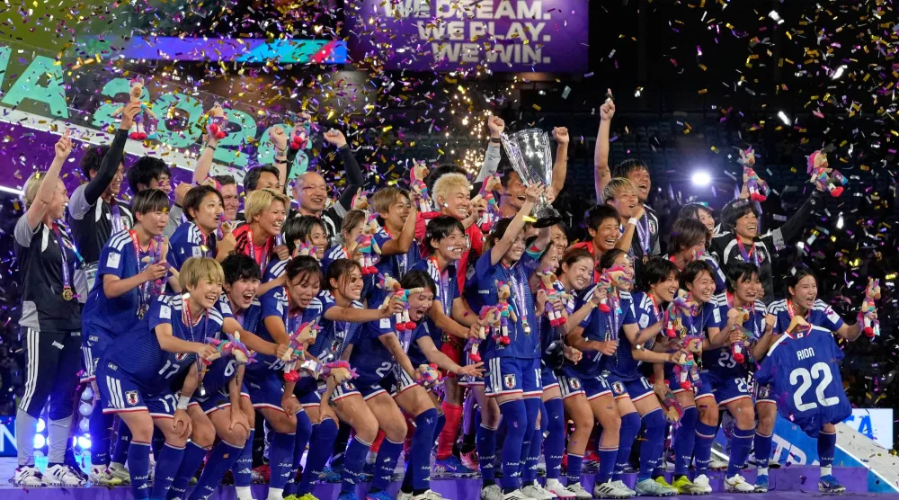 سيدات اليابان بطلات آسيا (أ.ب)