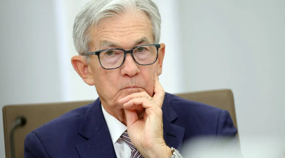 باول خلال ترؤسه اجتماع لجنة السوق المفتوحة الأربعاء الماضي (أ.ف.ب)