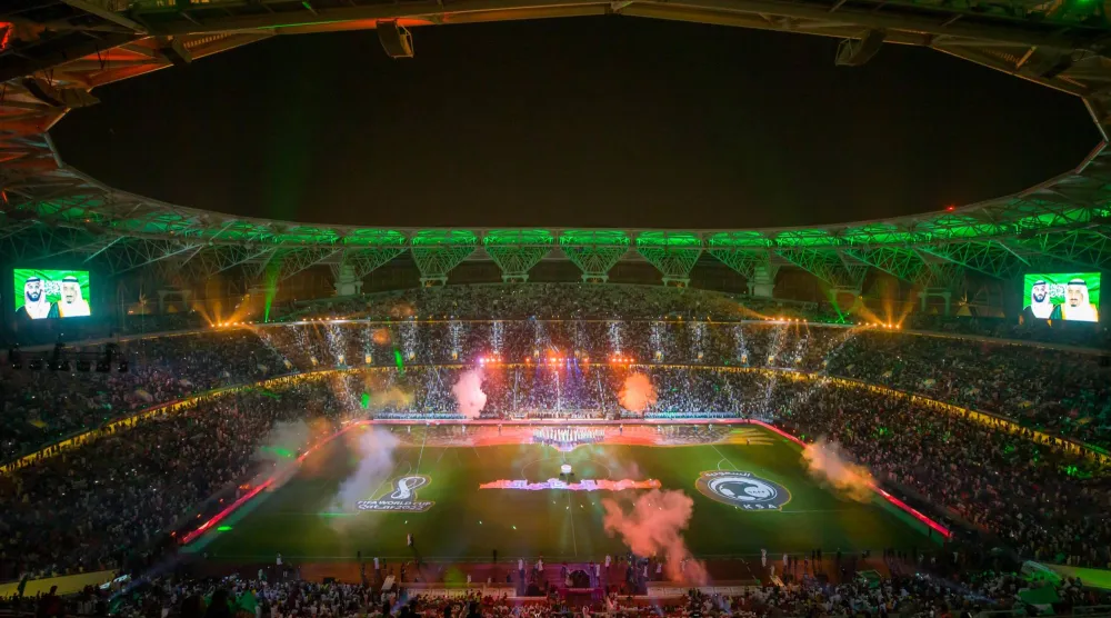 ملعب الجوهرة بجدة حيث ستقام مباريات الأدوار النهائية في بطولة النخبة الآسيوية إلى جانب ملعب الفيصل (الشرق الأوسط)