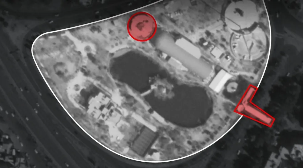 صورة نشرها المتحدث باسم الجيش الإسرائيلي أفيخاي أدرعي على صفحته على منصة «إكس» يقول إنها للموقع المستهدف في طهران