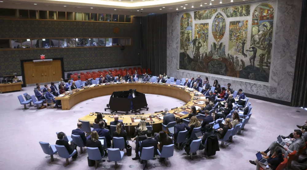 خلال جلسة لمجلس الأمن التابع للأمم المتحدة بمقر المنظمة في نيويورك يوم 18 مارس 2026 (إ.ب.أ)