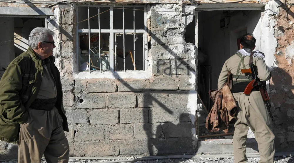 مقاتلات من البيشمركة الكردية في بلدة كوي قضاء أربيل (أرشيفية- أ.ف.ب)