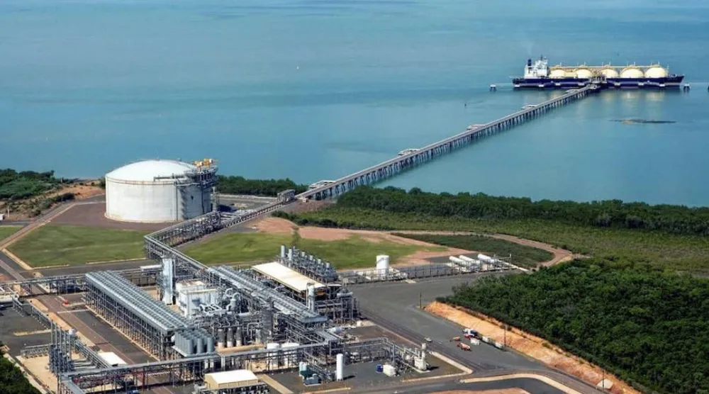 محطة «داروين» للغاز الطبيعي المسال في الإقليم الشمالي بأستراليا (إكس)