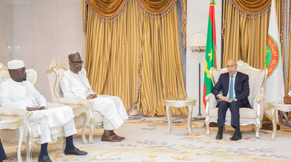 وزير خارجية مالي في لقاء سابق مع الرئيس الموريتاني (الرئاسة الموريتانية)