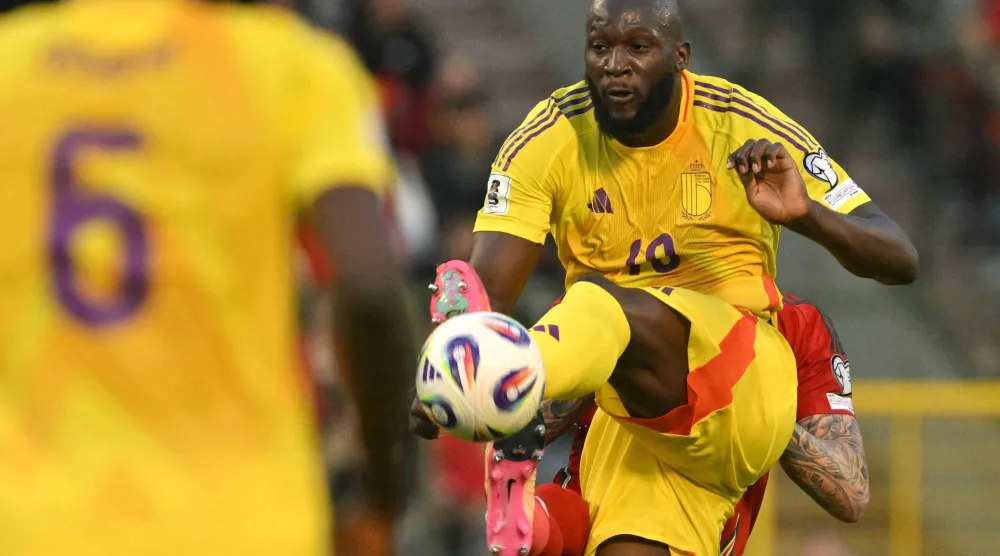 المهاجم البلجيكي روميلو لوكاكو (أ.ف.ب) 