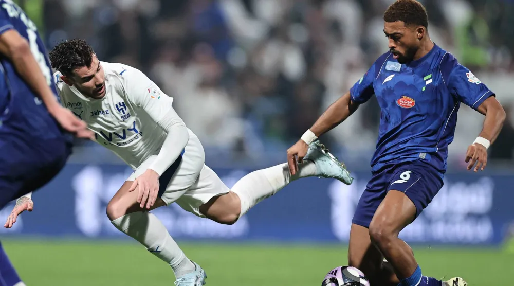 من مباراة الفتح في الدوري السعودي أمام الهلال (تصوير: سعد العنزي)