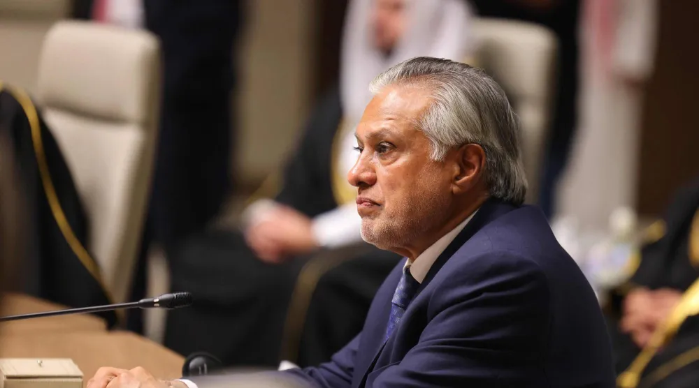 وزير الخارجية الباكستاني إسحاق دار (أ.ف.ب)