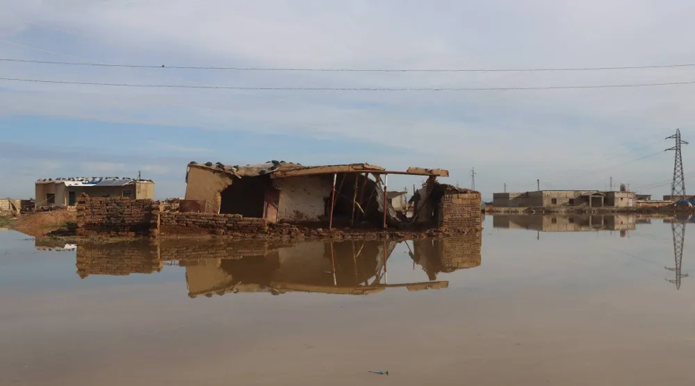 فيضانات نهر الخابور في الجزيرة السورية شمال شرقي سوريا (الدافع المدني السوري)