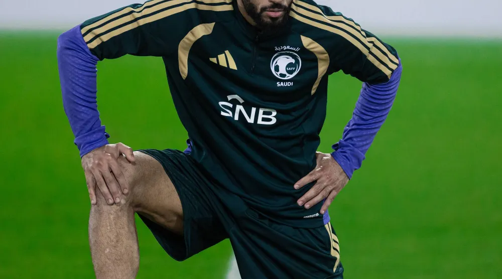 مندش خلال تدريبات الأخضر في معسكر جدة (المنتخب السعودي)