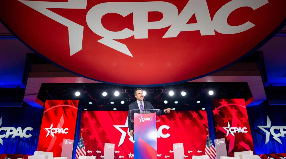 خلال مؤتمر العمل السياسي المحافظ (CPAC) في تكساس بالولايات المتحدة في 26 مارس 2026 (أ.ف.ب)