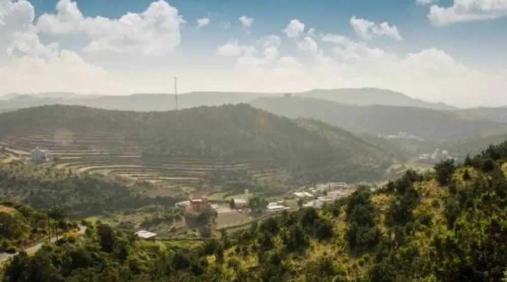 One of the mountainous areas located in the south of the Kingdom of Saudi Arabia (Asharq Al-Awsat)