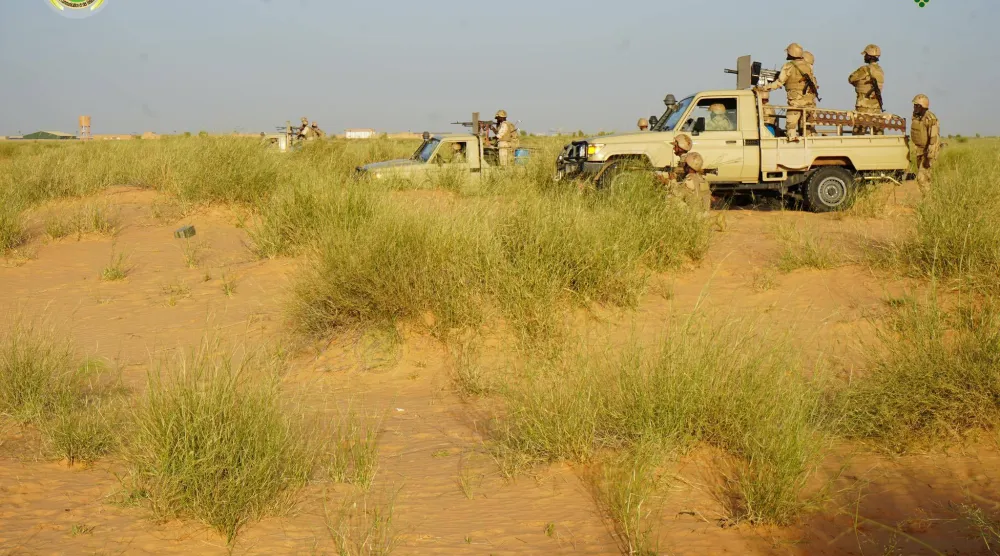 جانب من مناورات للجيش الموريتاني على الحدود في أكتوبر الماضي (الجيش الموريتاني)