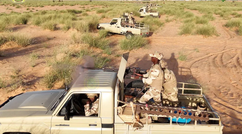 جانب من مناورات للجيش الموريتاني على الحدود في أكتوبر الماضي (الجيش الموريتاني)