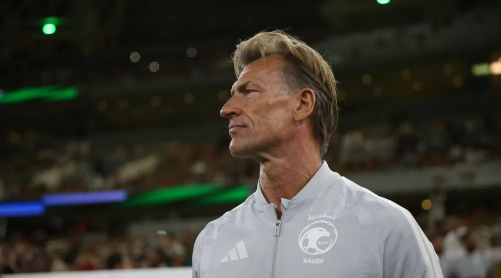 هيرفي رينارد المدير الفني للمنتخب السعودي (تصوير: علي خمج) 