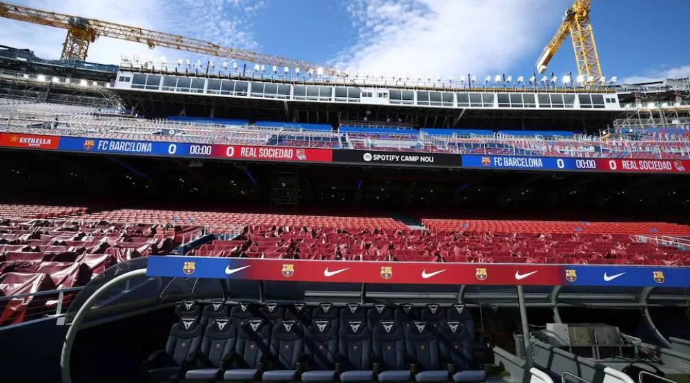 ملعب «سبوتيفاي كامب نو» الخاص بنادي برشلونة (رويترز)