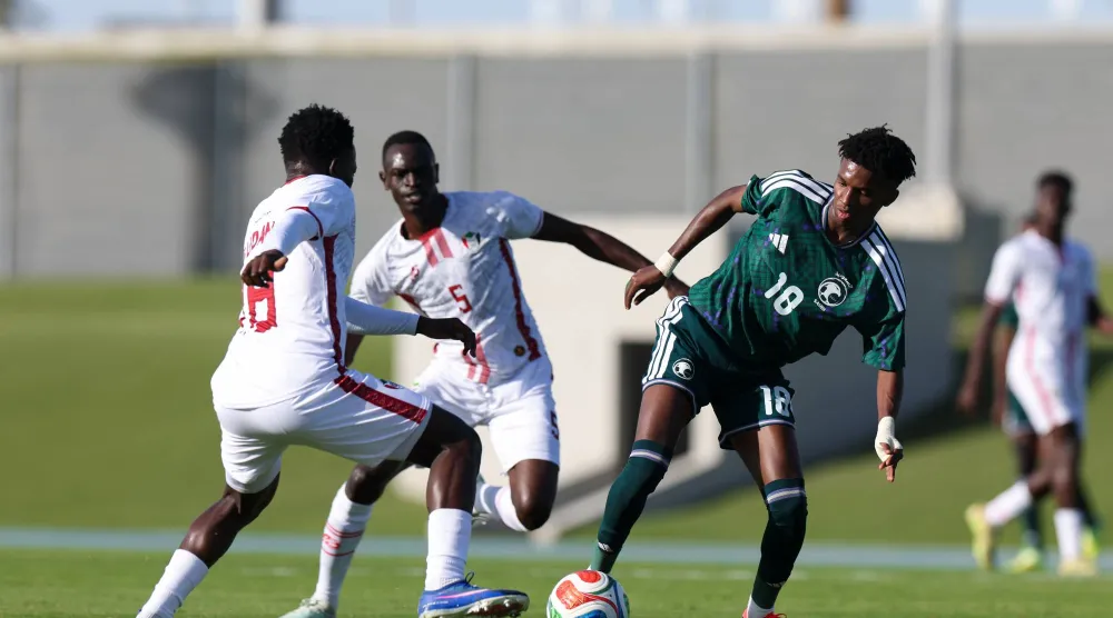 من ودية «الأخضر الرديف» أمام السودان (موقع المنتخب السعودي)