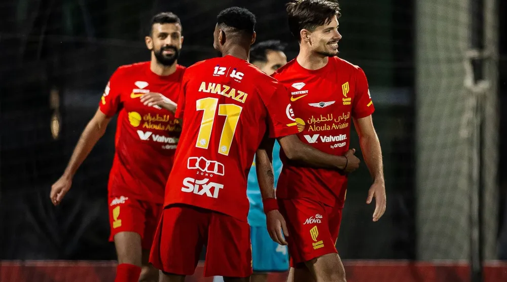 فرحة قدساوية بأحد الأهداف في شباك الباطن (موقع النادي)