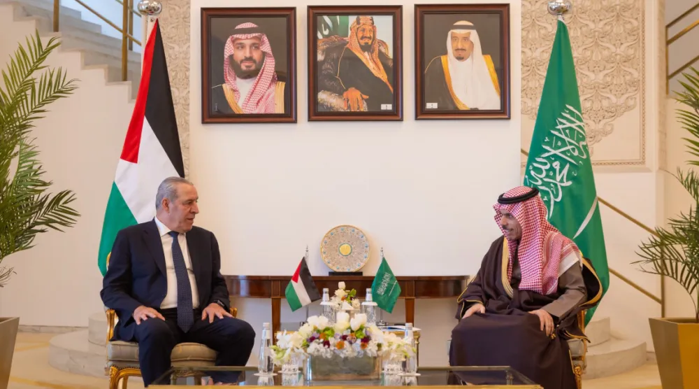 وزير الخارجية السعودي ونائب رئيس فلسطين (واس)