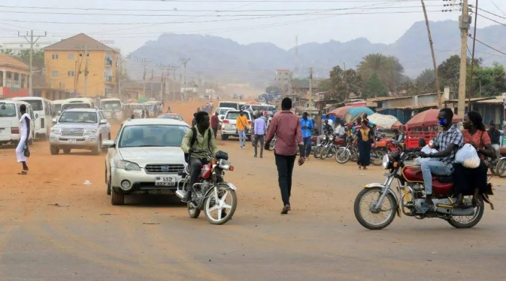 أحد شوارع جوبا عاصمة جنوب السودان (رويترز)