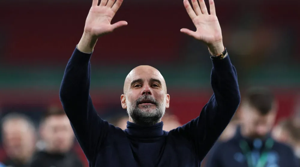 الإسباني جوسيب غوارديولا مدرب مانشستر سيتي الإنجليزي (رويترز)