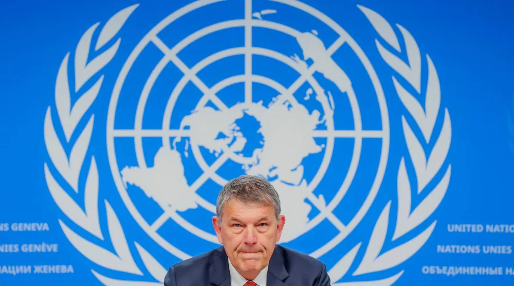 مفوض وكالة الأمم المتحدة لغوث وتشغيل اللاجئين الفلسطينيين (الأونروا) فيليب لازاريني (رويترز)