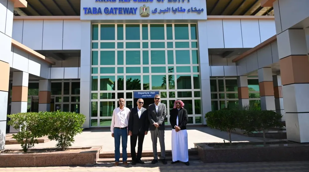 منفذ طابا يعد أحد أهم الموانئ البرية في مصر بالقرب من إسرائيل (محافظة جنوب سيناء)