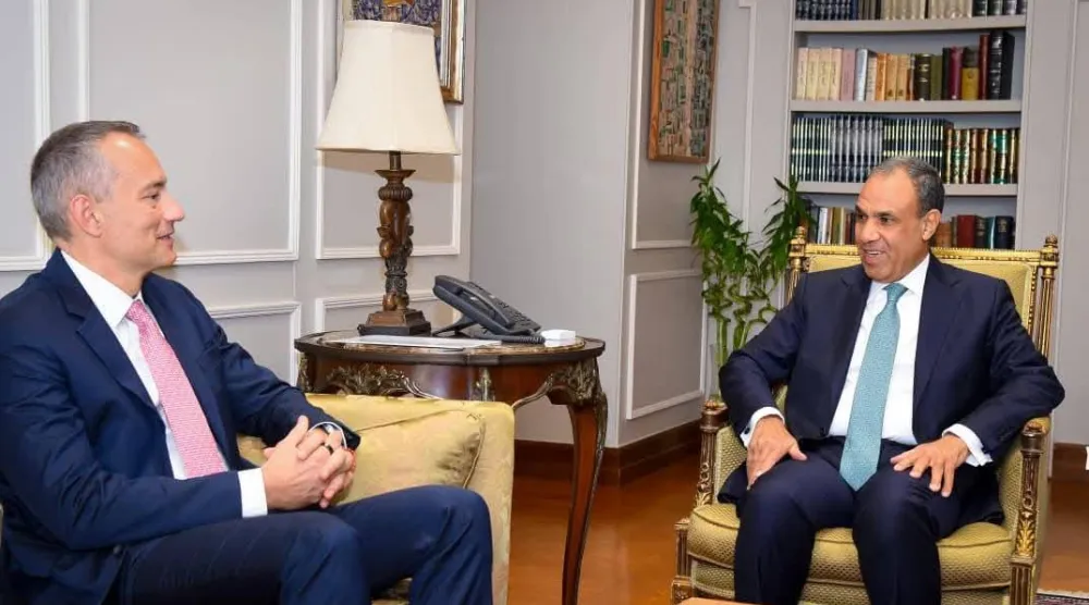 وزير الخارجية المصري يلتقي المبعوث السامي لغزة نيكولاي ملادينوف (الخارجية المصرية)