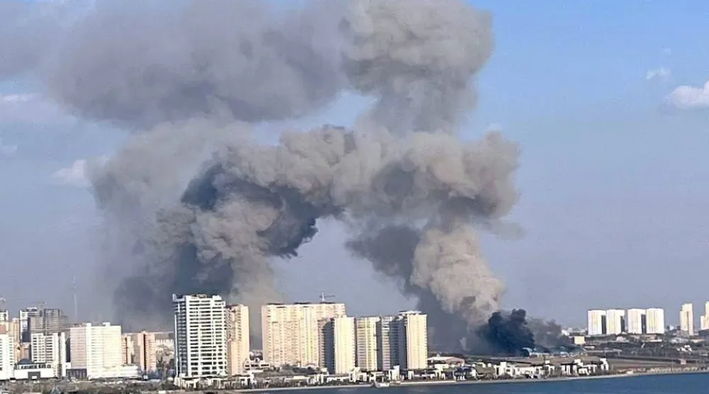 انفجار في بحيرة جيتغر غرب طهران (شبكات التواصل)