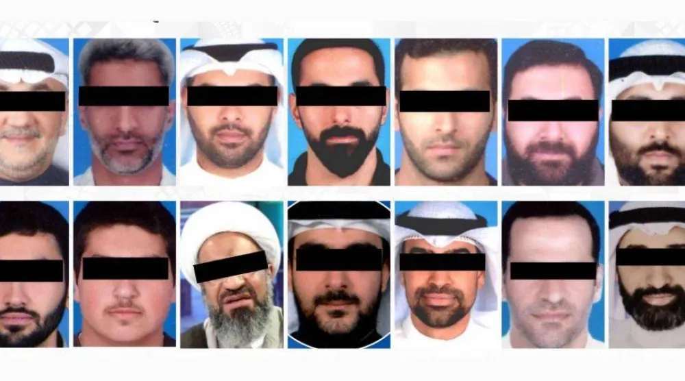 المتهمون الذين تم رصدهم وتحديدهم وهم هاربون خارج البلاد (الداخلية البحرينية)