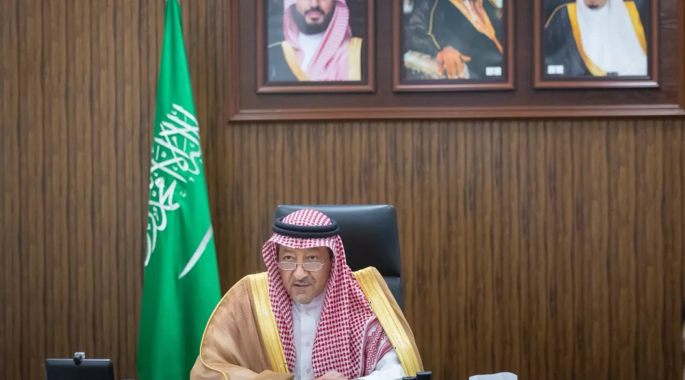 المهندس وليد الخريجي خلال مشاركته في الاجتماع الوزاري لتنسيق إعادة فتح مضيق هرمز (الخارجية السعودية)