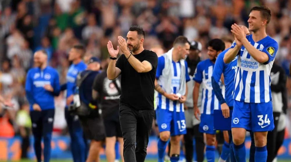 أنهى برايتون موسم 2022-2023 تحت قيادة دي زيربي في المركز السادس... وهو أفضل مركز له في تاريخ النادي (غيتي)