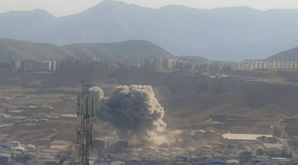 ضربات على بلدة خرمدشت الصناعية في طهران (شبكات التواصل)