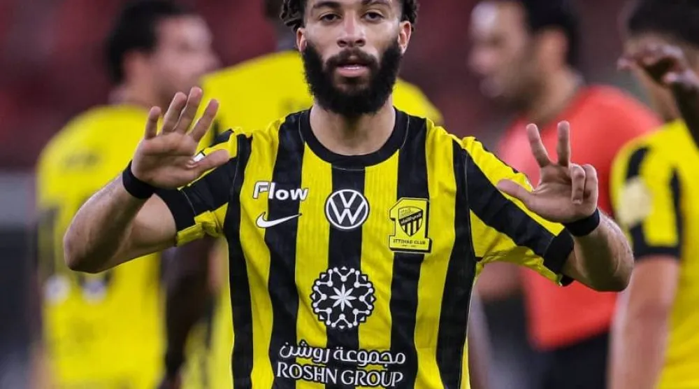 العبود محتفلاً بالهدف (موقع النادي)