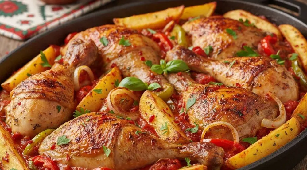 وجبة دجاج مصرية (صفحة تعليم وصفات للمبتدئين للاحتراف)